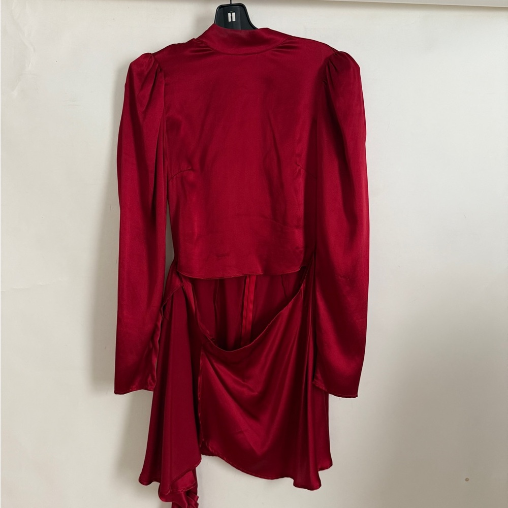 Reformation Josefine 100% Silk Wrap Dress